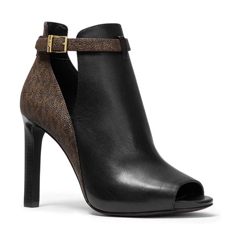 black michael kors shoes women|Michael Kors open toe boots.